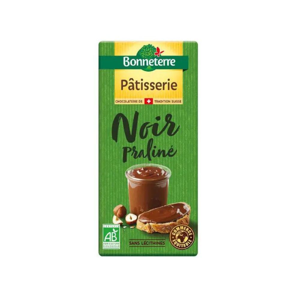 Chocolat noir praliné pour pâtisserie bio