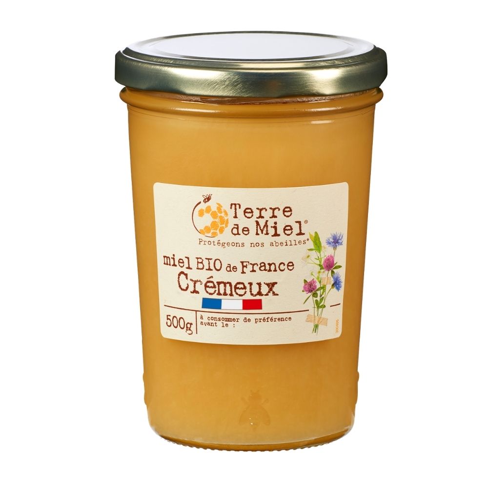 Miel de fleurs crémeux origine France bio