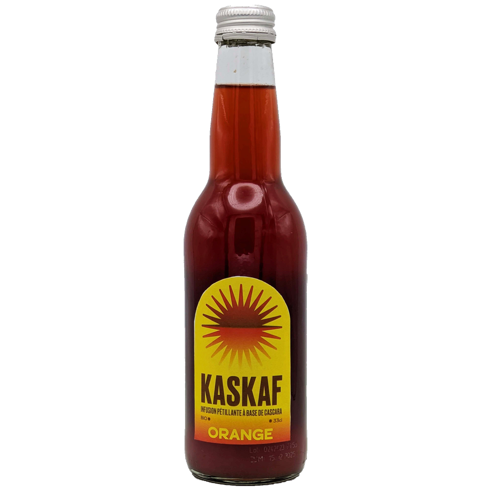 Boisson pétillante à base de pulpe de cerise de café et orange bio
