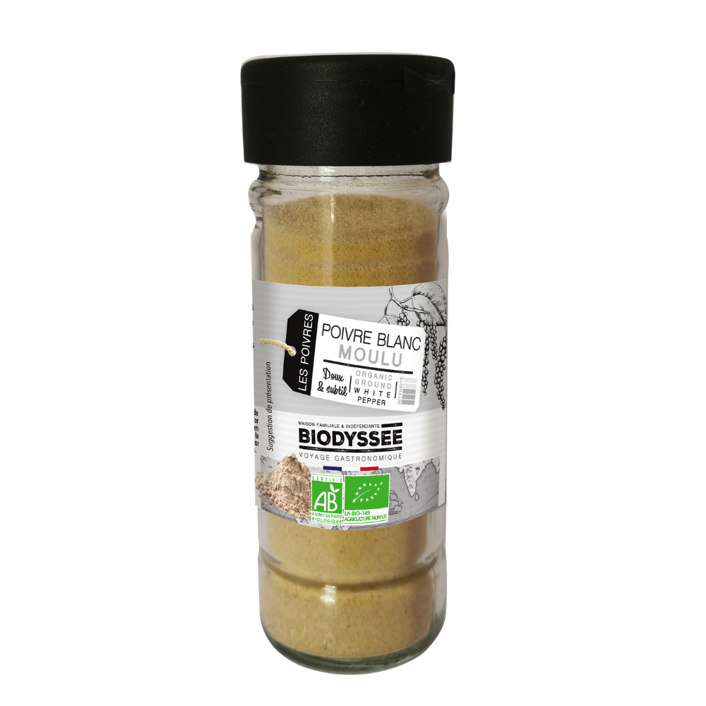 Poivre blanc moulu bio