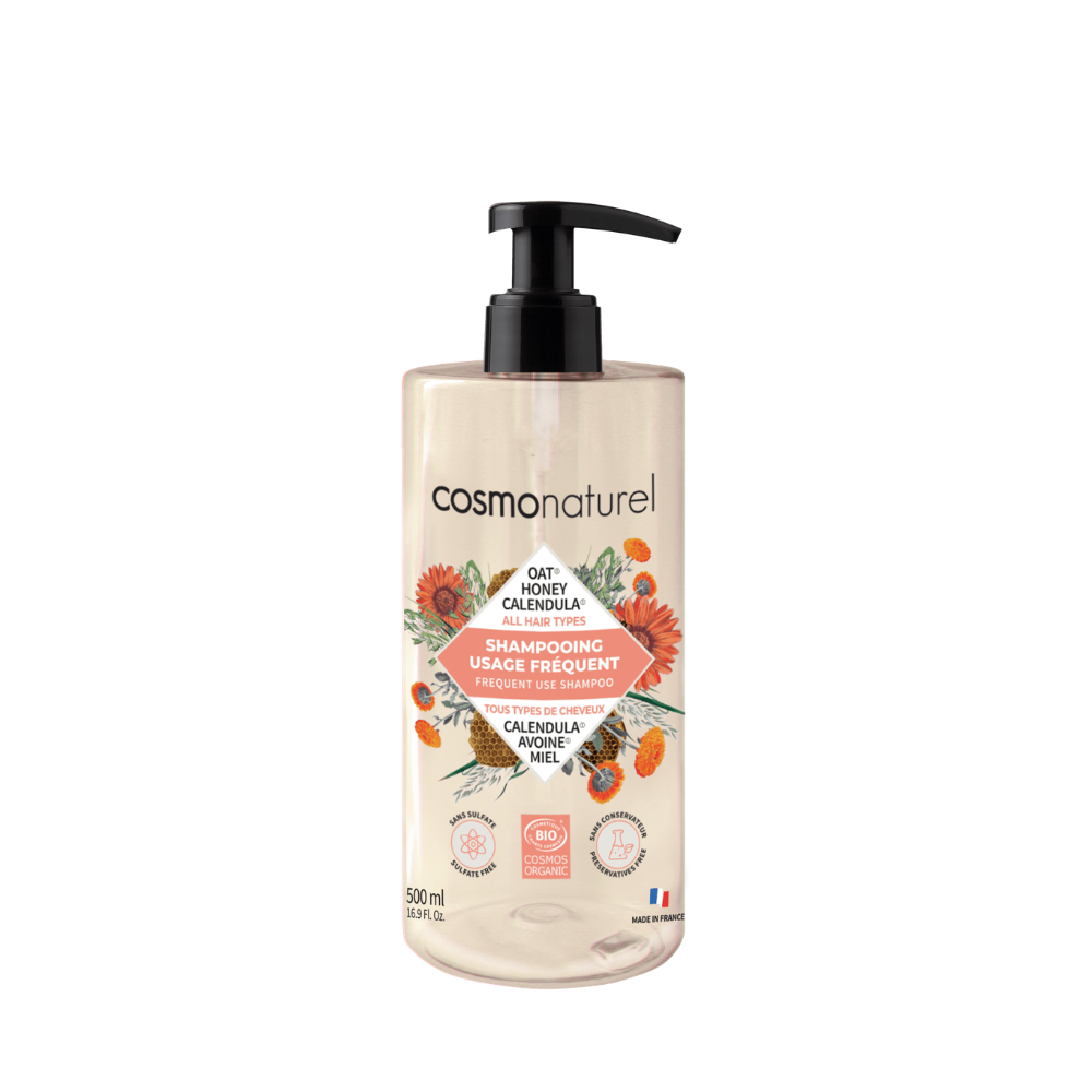 Shampoing usage fréquent miel calendula avoine