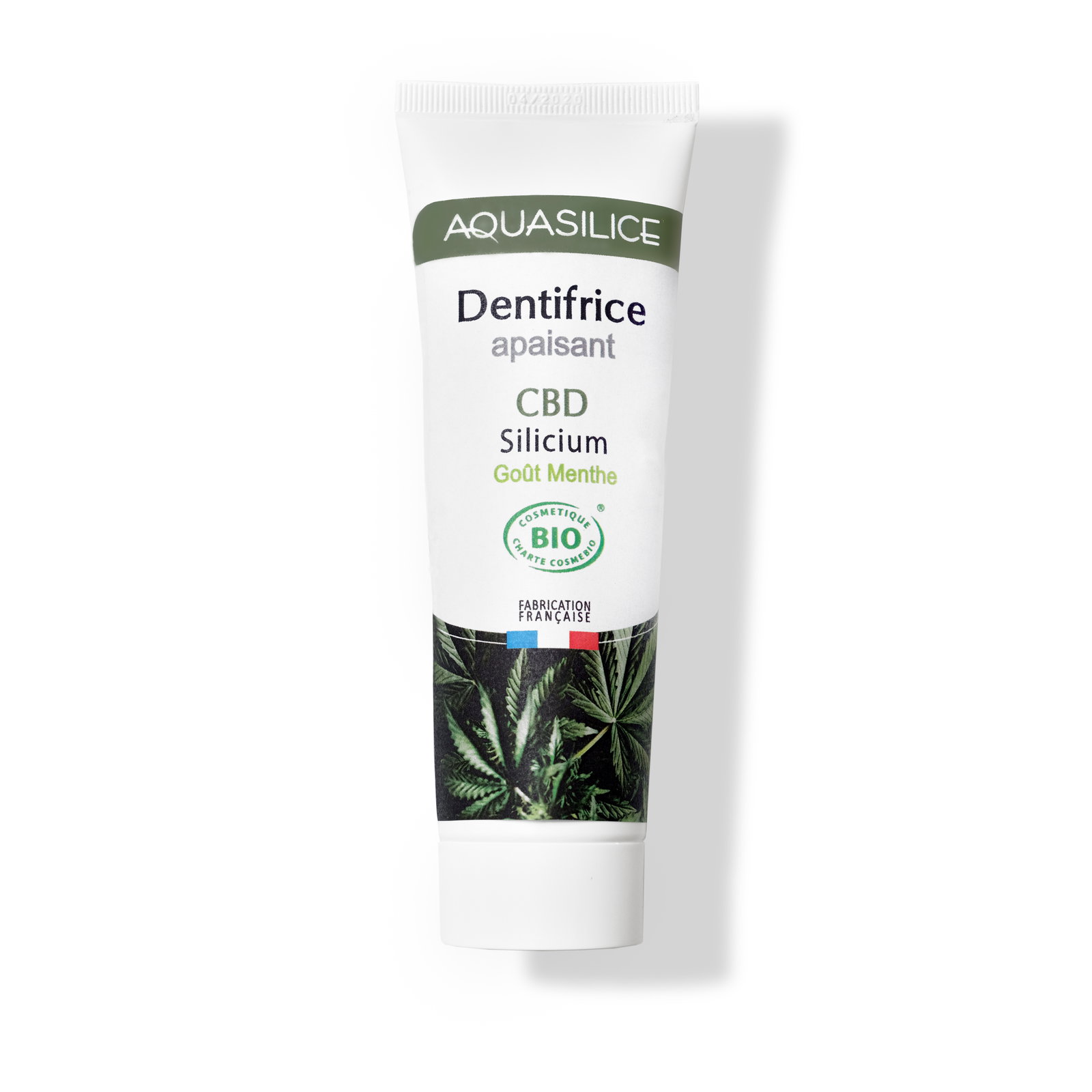 Dentifrice apaisant CBD goût menthe certifié Cosmos Organic