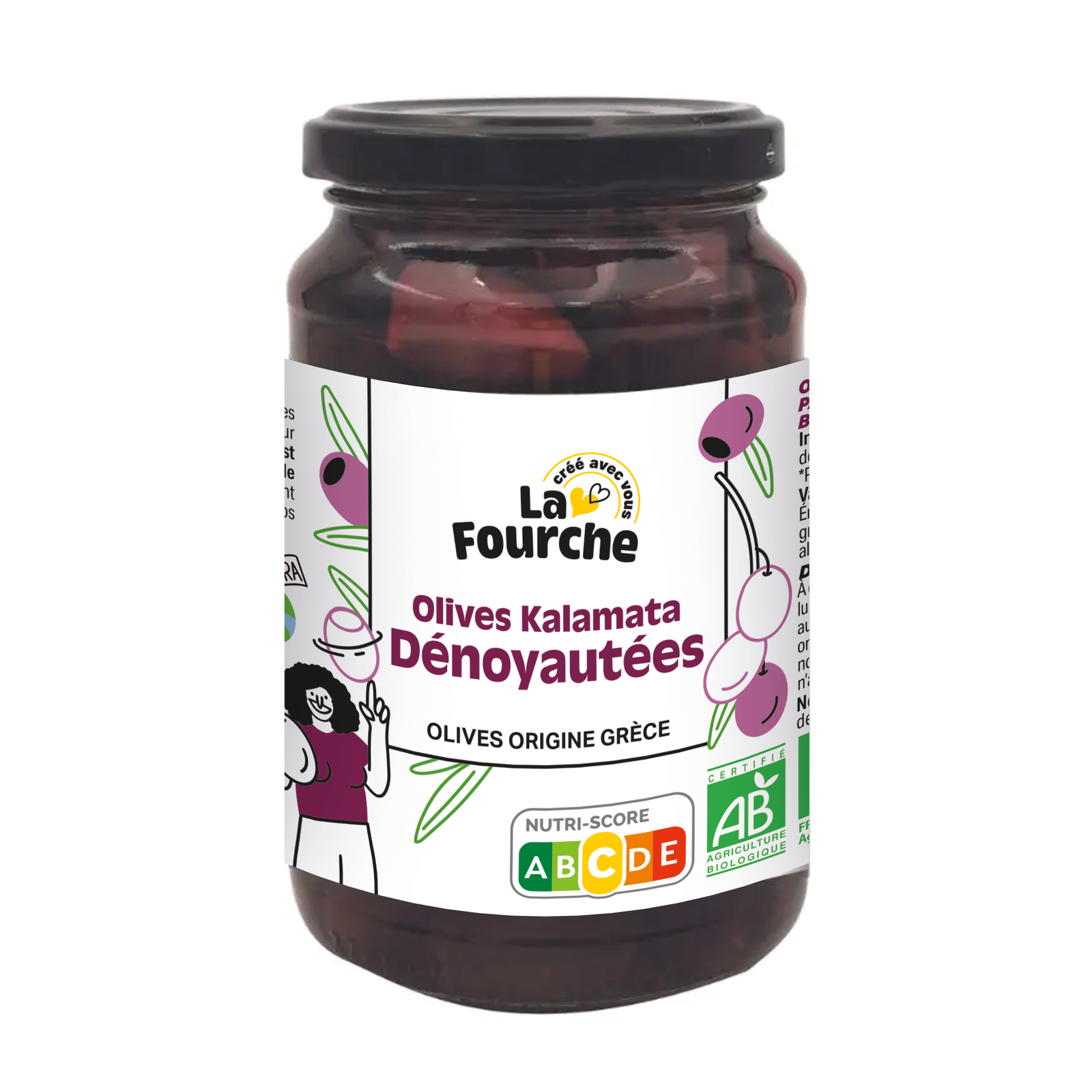 Olives Kalamata dénoyautées bio