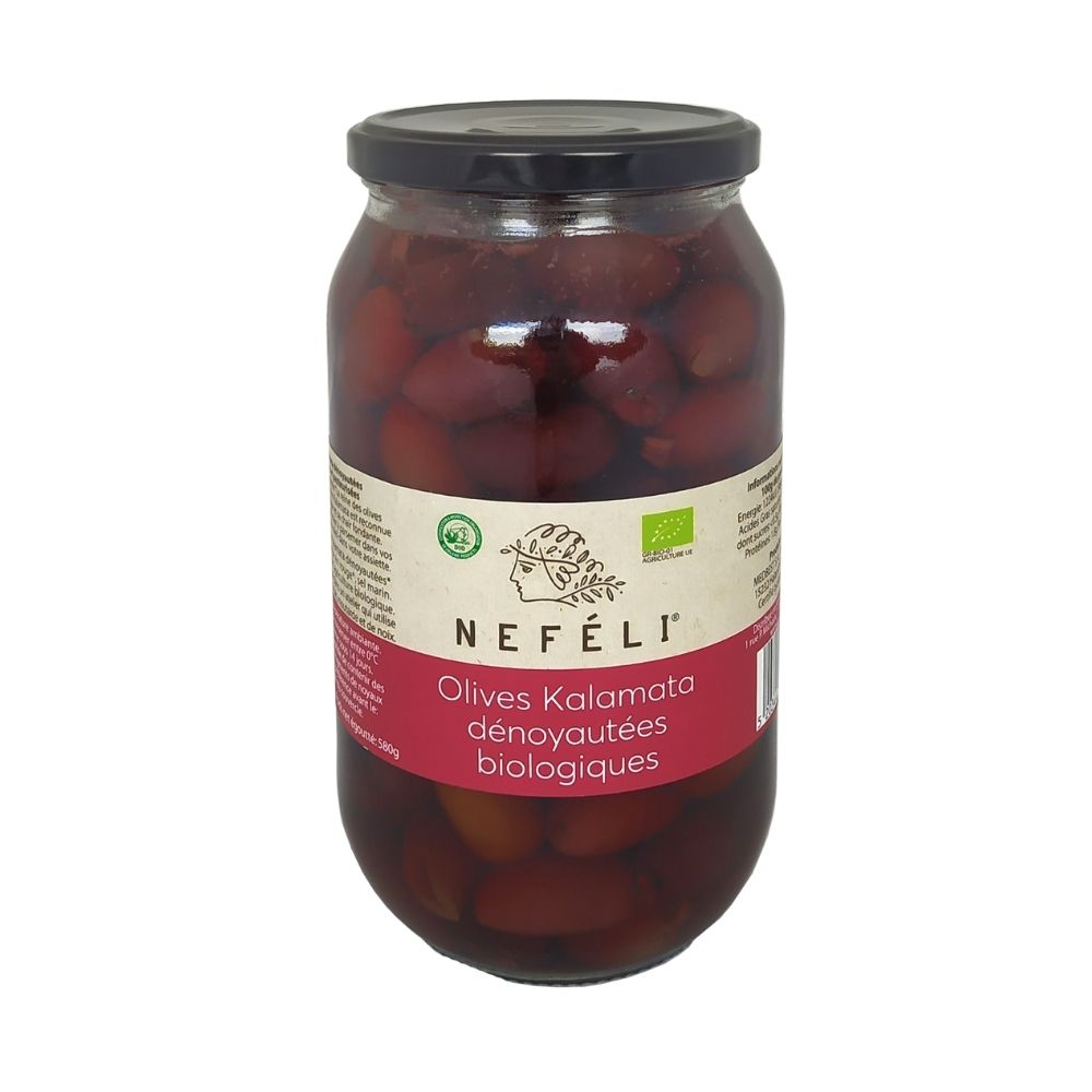 Olives Kalamata dénoyautées bio