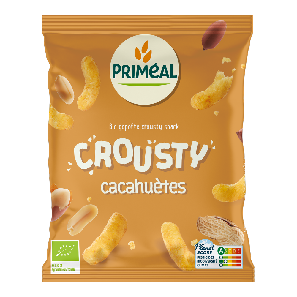 Biscuits apéritif crousty cacahuète bio