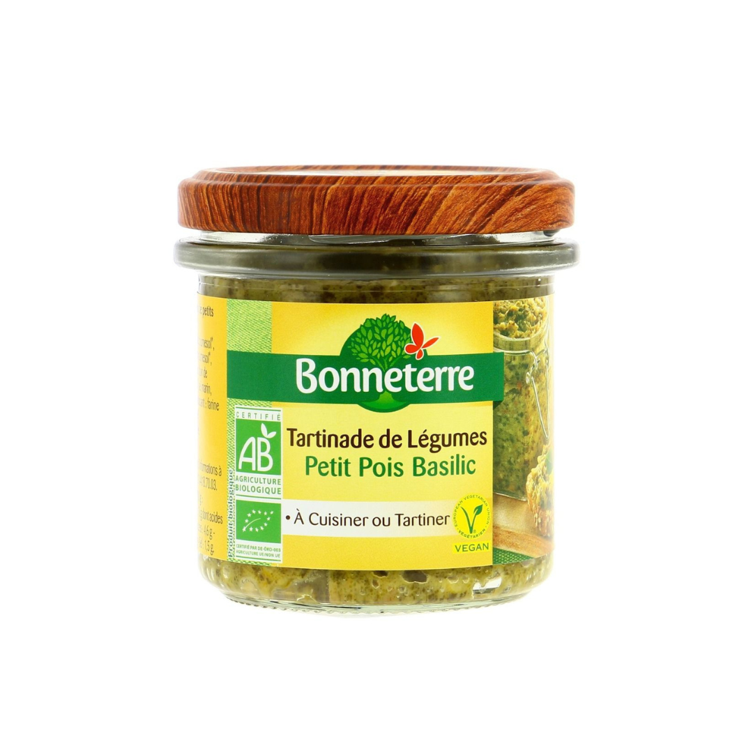 Tartinade de légumes - petit pois basilic bio