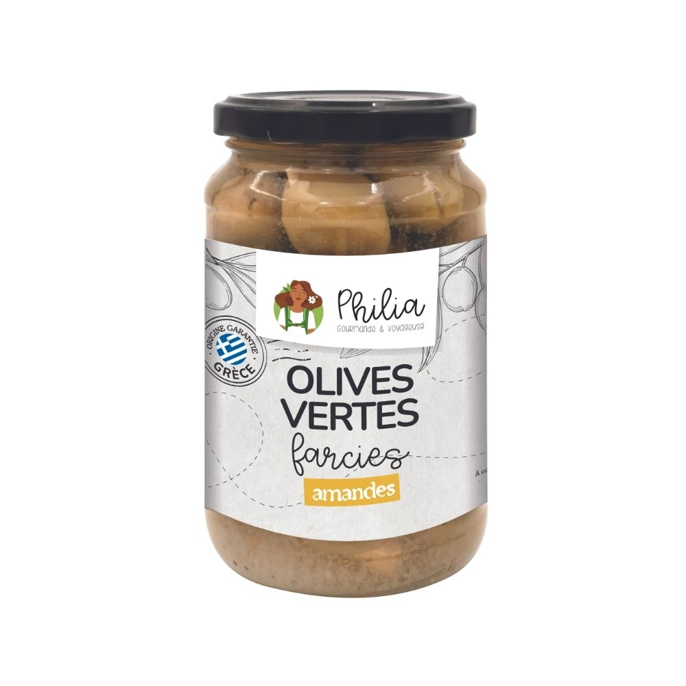 Olives vertes farcies aux amandes bio