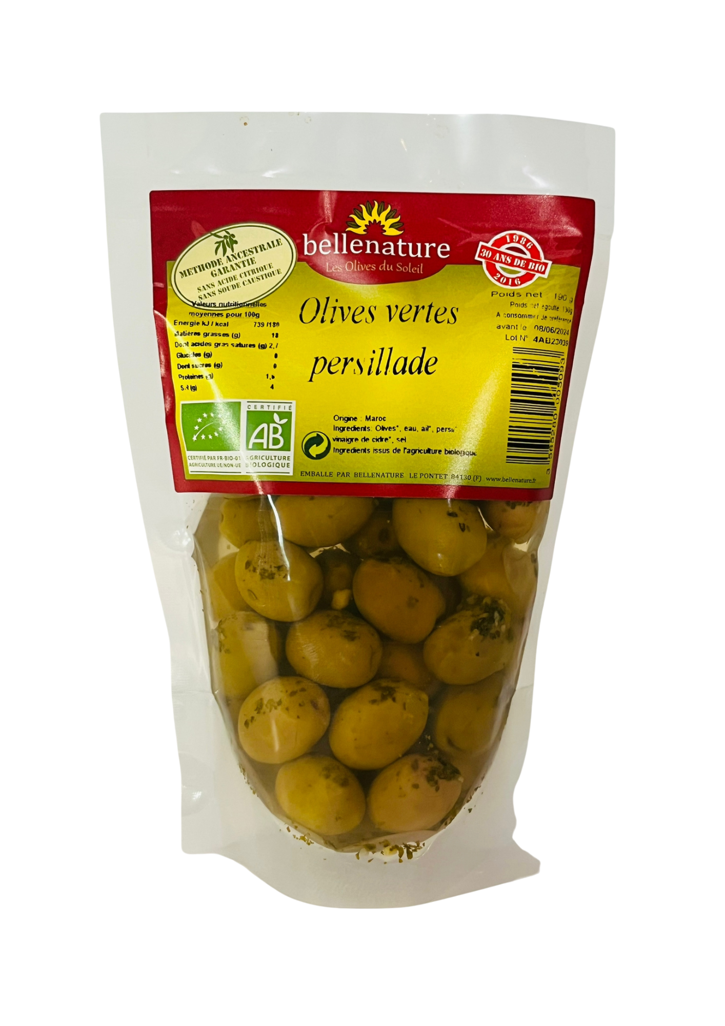 Olives vertes persillade bio