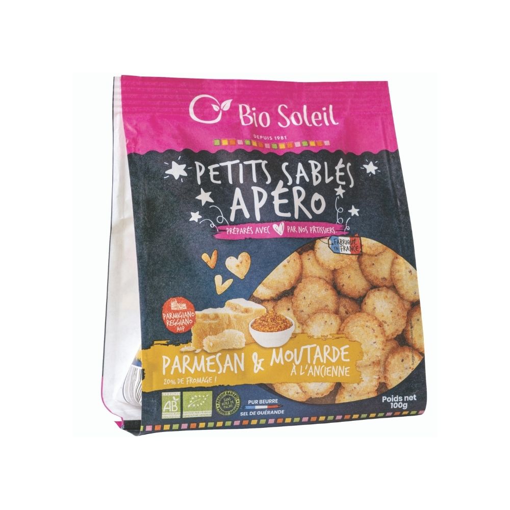 Sablés parmesan AOP et moutarde bio