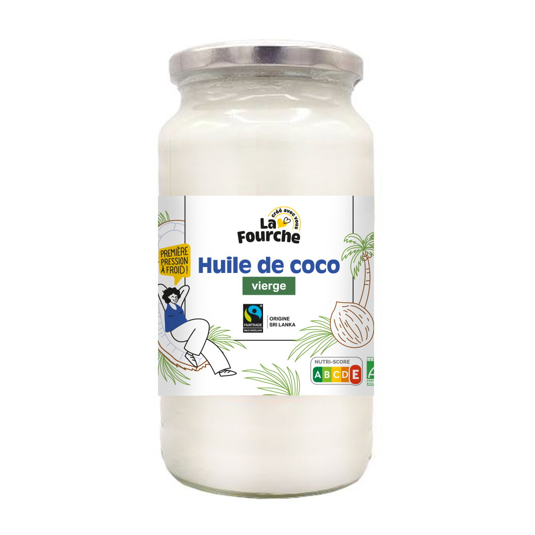 Huile de coco vierge bio et équitable