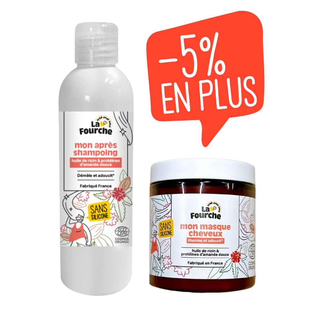 Panier soin des cheveux de sirène après-shampoing et masque
