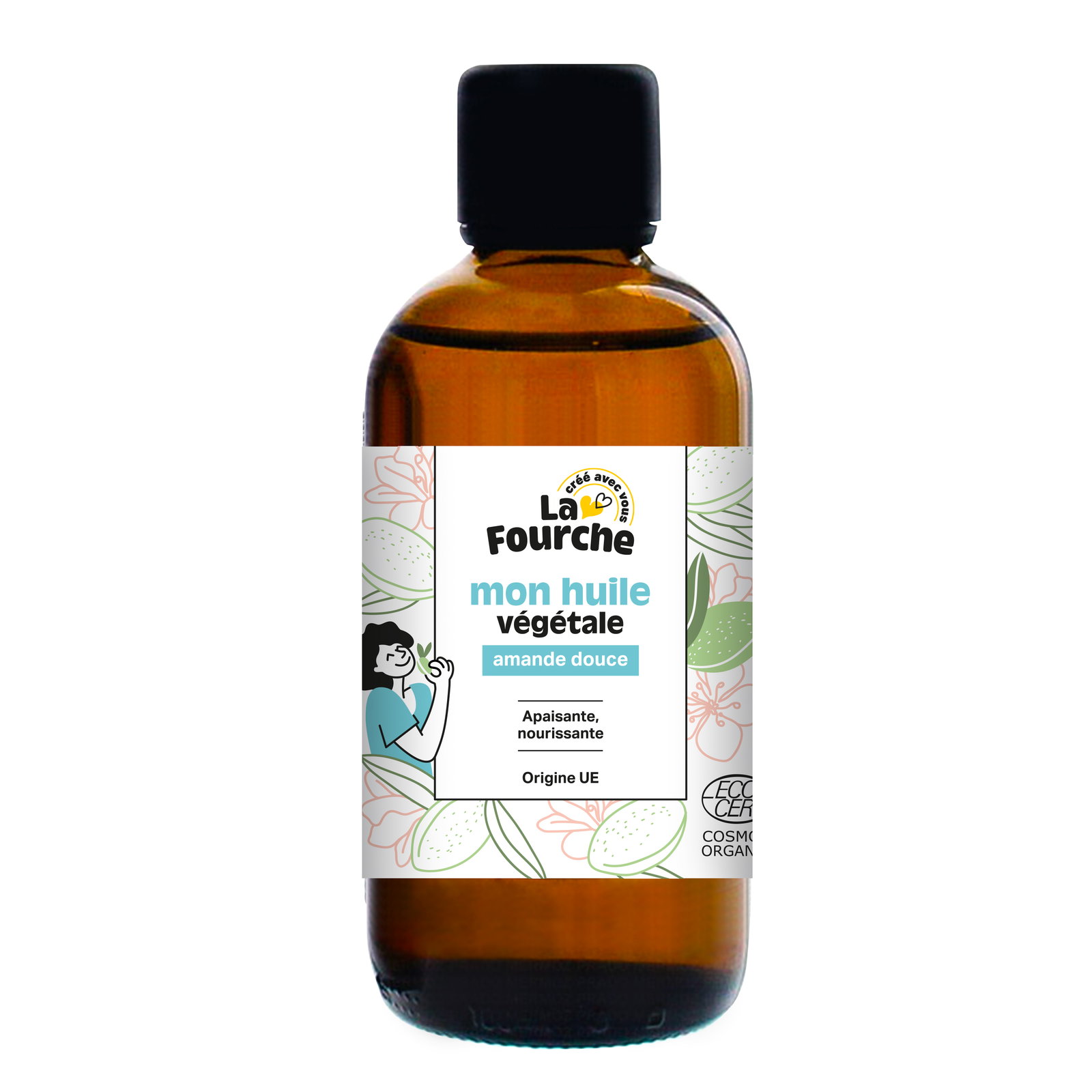 Huile végétale d'amande douce certifiée Cosmos Organic