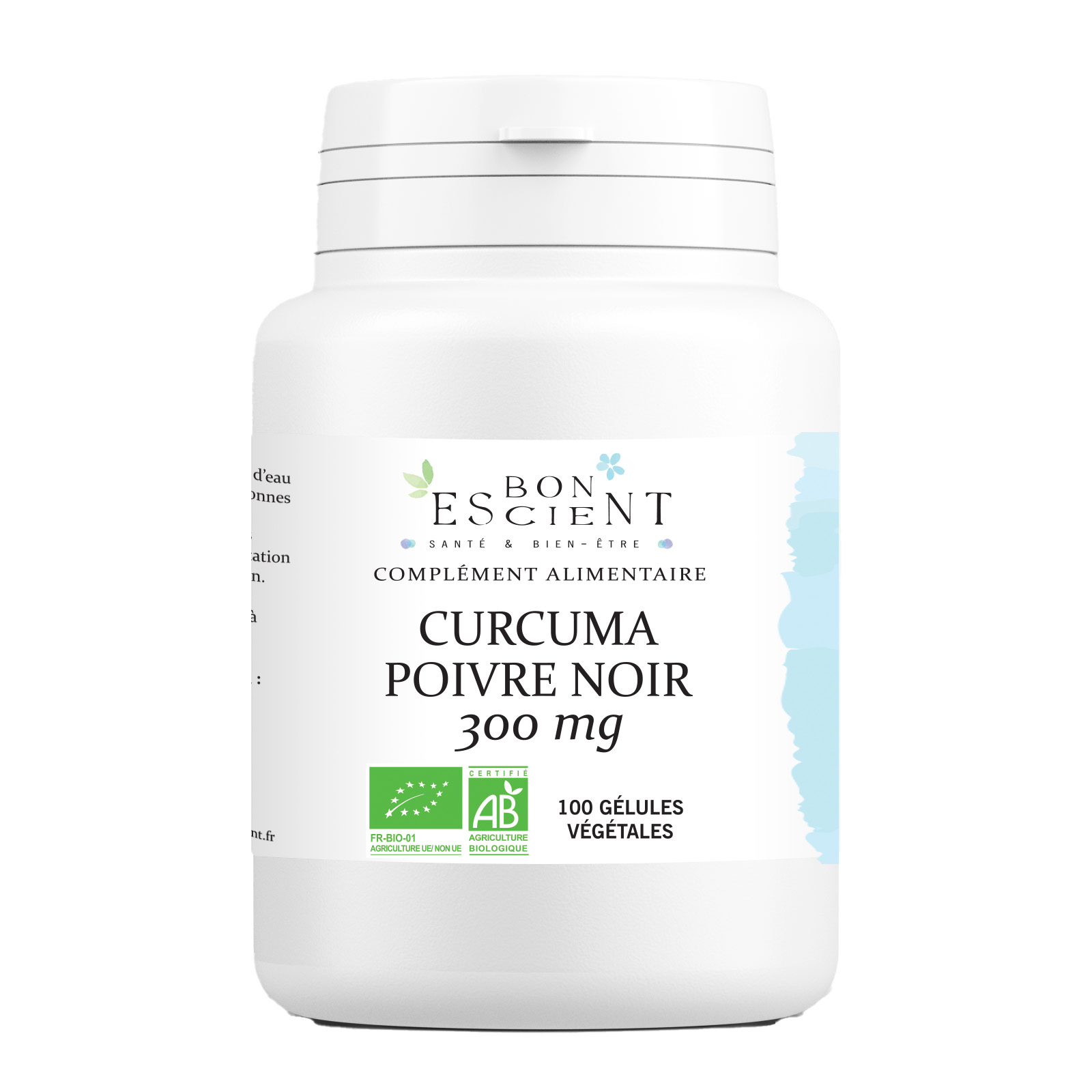 Curcuma et poivre noir bio x 100