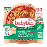 Veggie Spaghetti Potimarron de notre Ferme Carotte & Lentilles de nos Régions Bio (dès 15 mois)