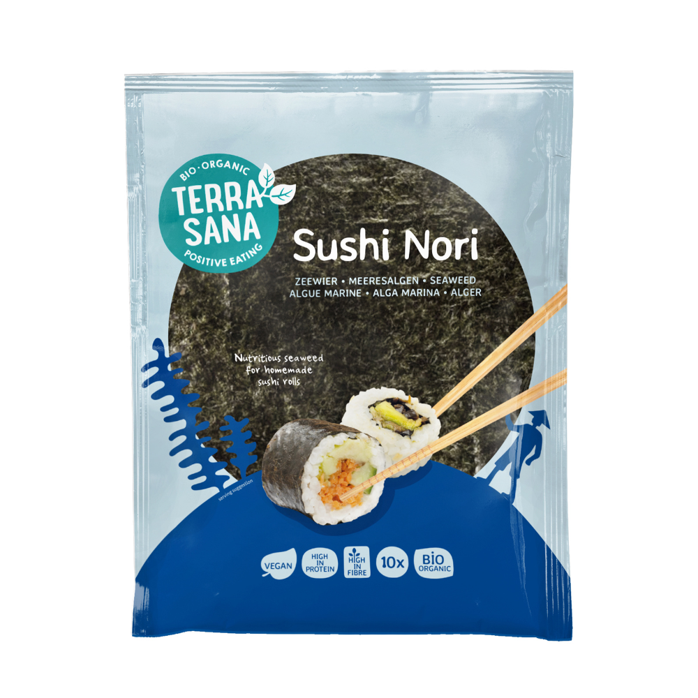 Feuilles de nori pour sushi bio x10