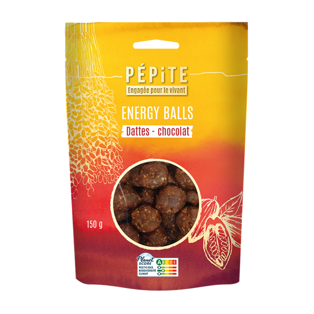 Energy balls dattes pépites de chocolat bio