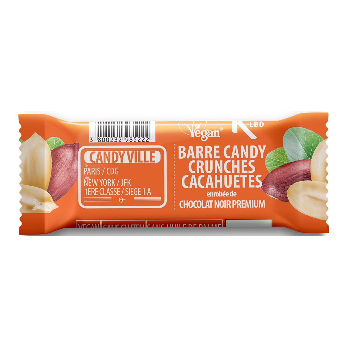 Barre candy crunchy cacahuète bio