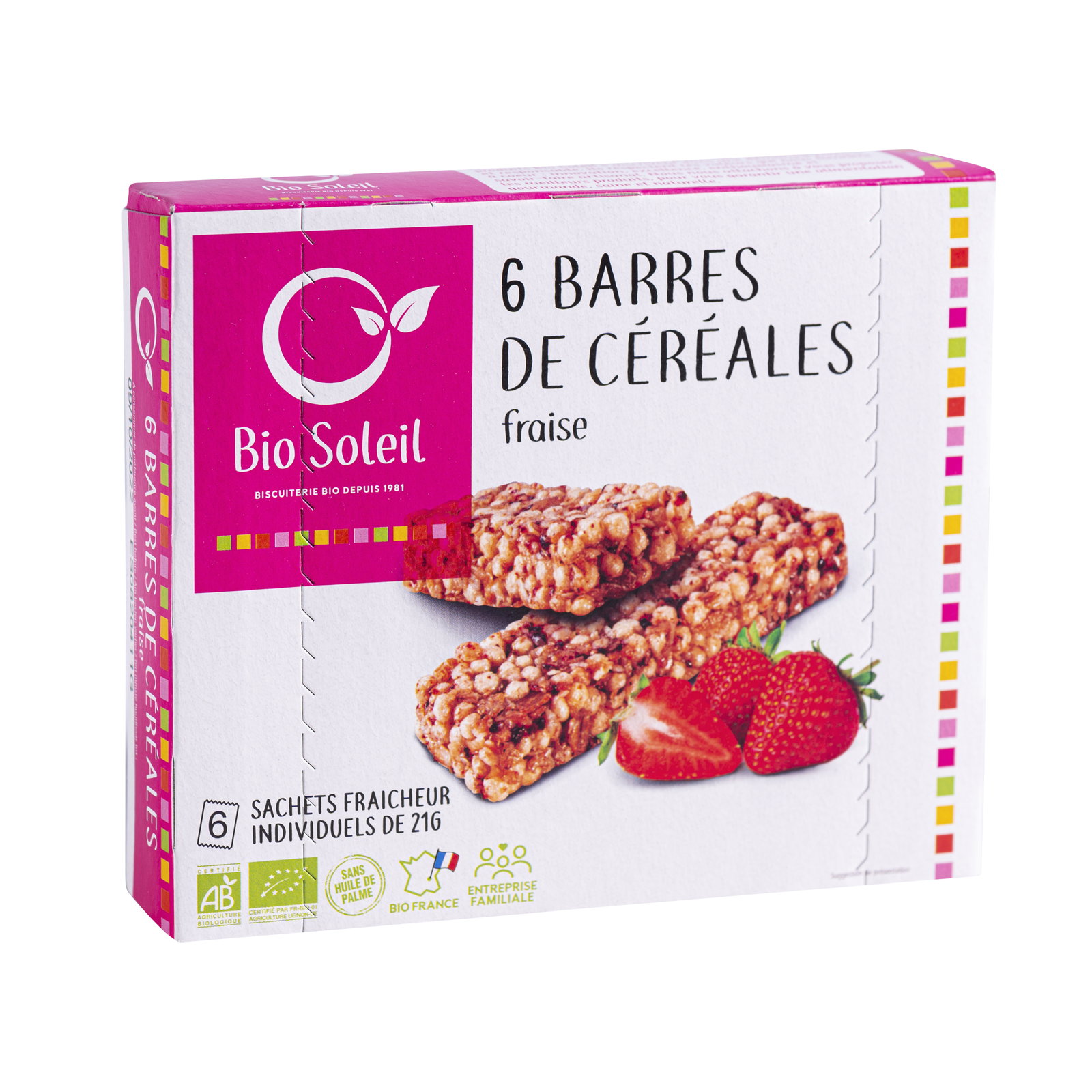 Barres céréales fraise x6 bio