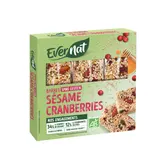 Barres sésame cranberries bio