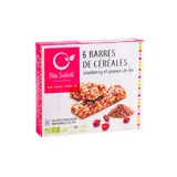 Barres céréales cranberries et graines de lin bio