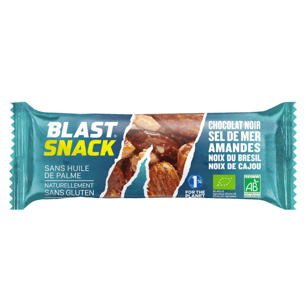 Barre énergétique chocolat noir sel de mer amandes bio
