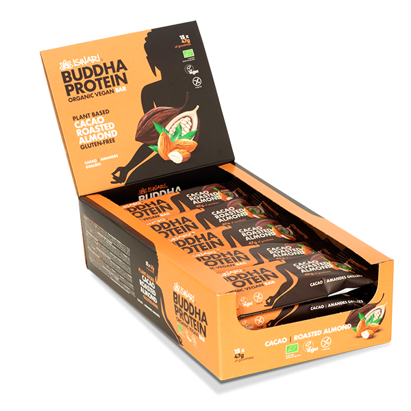 Barre protéinée bouddha cacao & fruits à coques bio - 15 x 47g