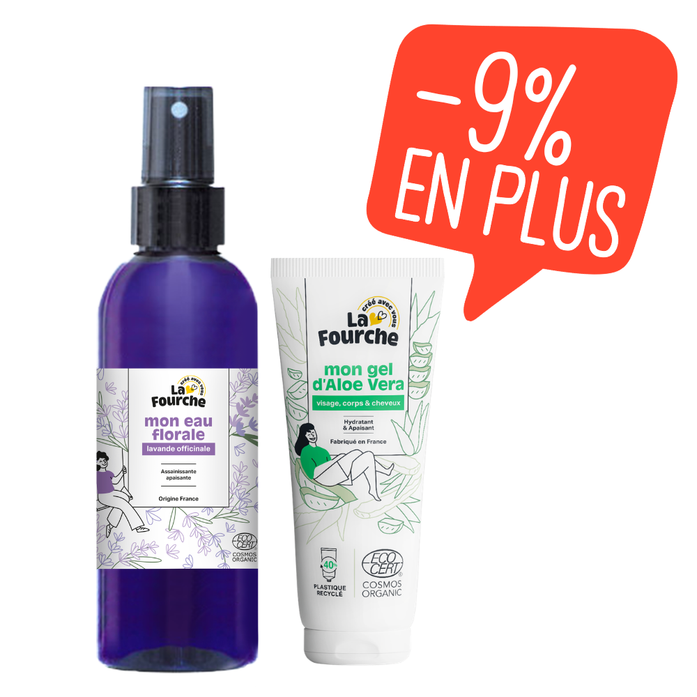 Panier duo essentiels de l'été eau florale de lavande et gel d'aloe vera