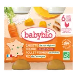 Petits pots midi carotte butternut poulet riz bio (dès 6 mois) - 2x200g
