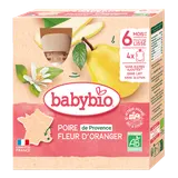 Gourde poire fleur d'oranger bio (dès 6 mois) - 4x90g