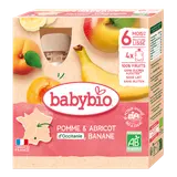 Gourdes pomme abricot banane bio (dès 6 mois) - 4x90g
