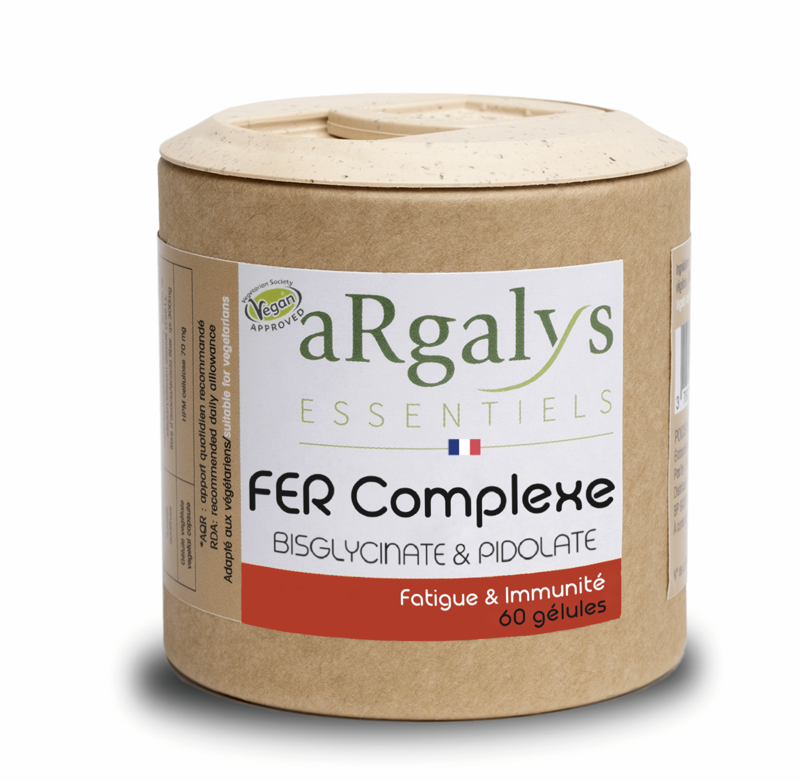 Fer complexe + vitamine C, B9 et carotte x 60