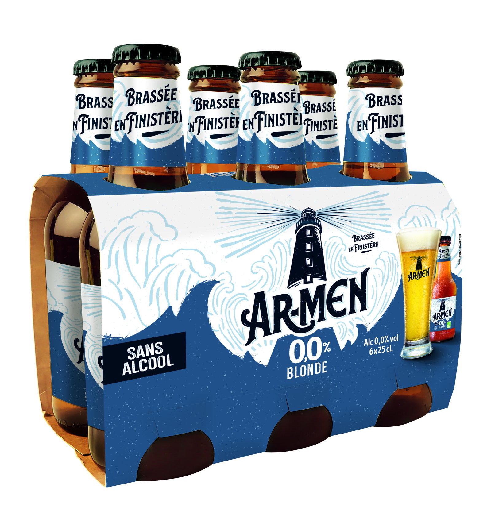 Bière blonde sans alcool 0,0% bio - 6x25cl