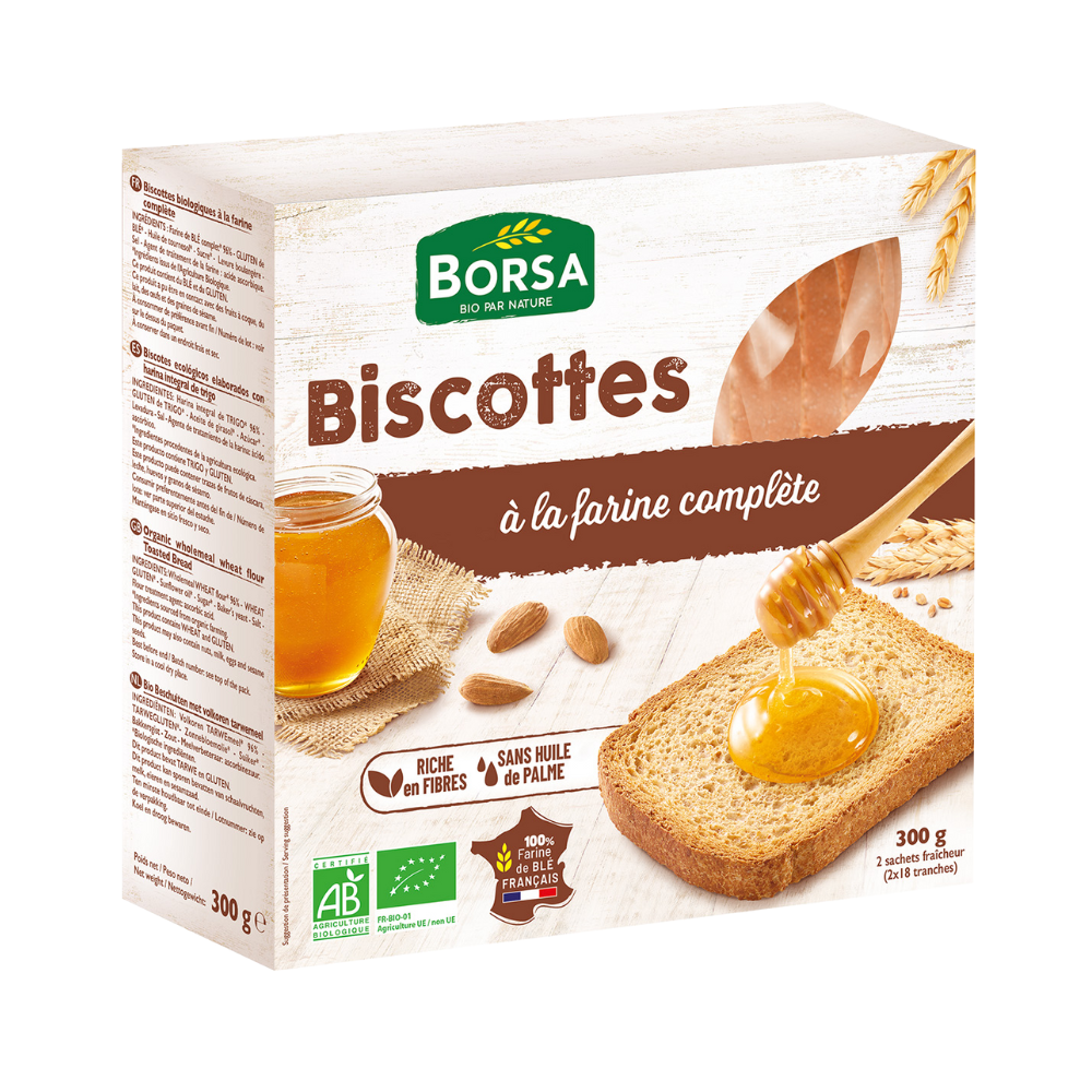 Biscottes complètes bio