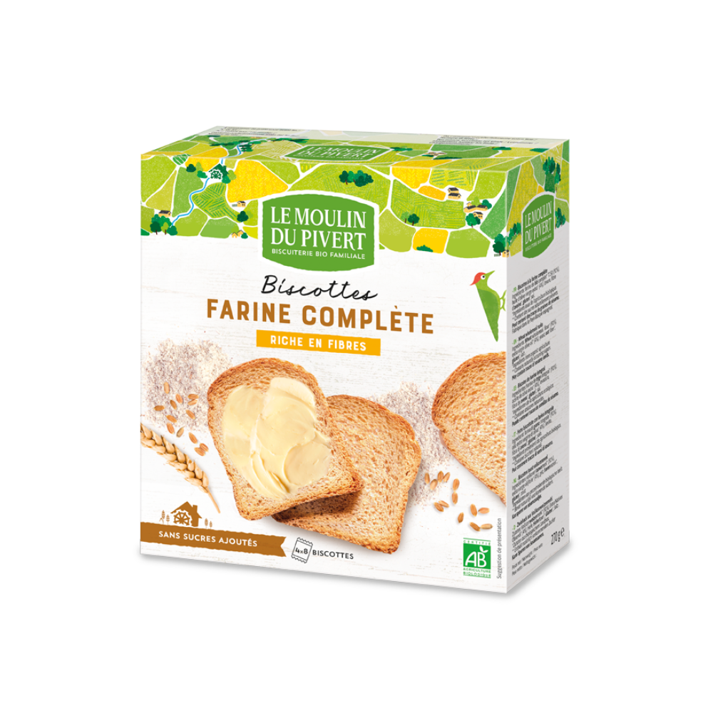 Biscottes complètes bio