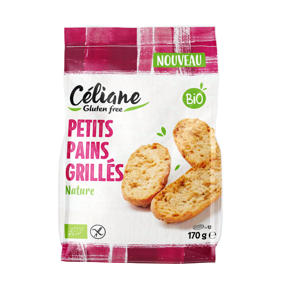 Petits pains grillés nature sans gluten bio
