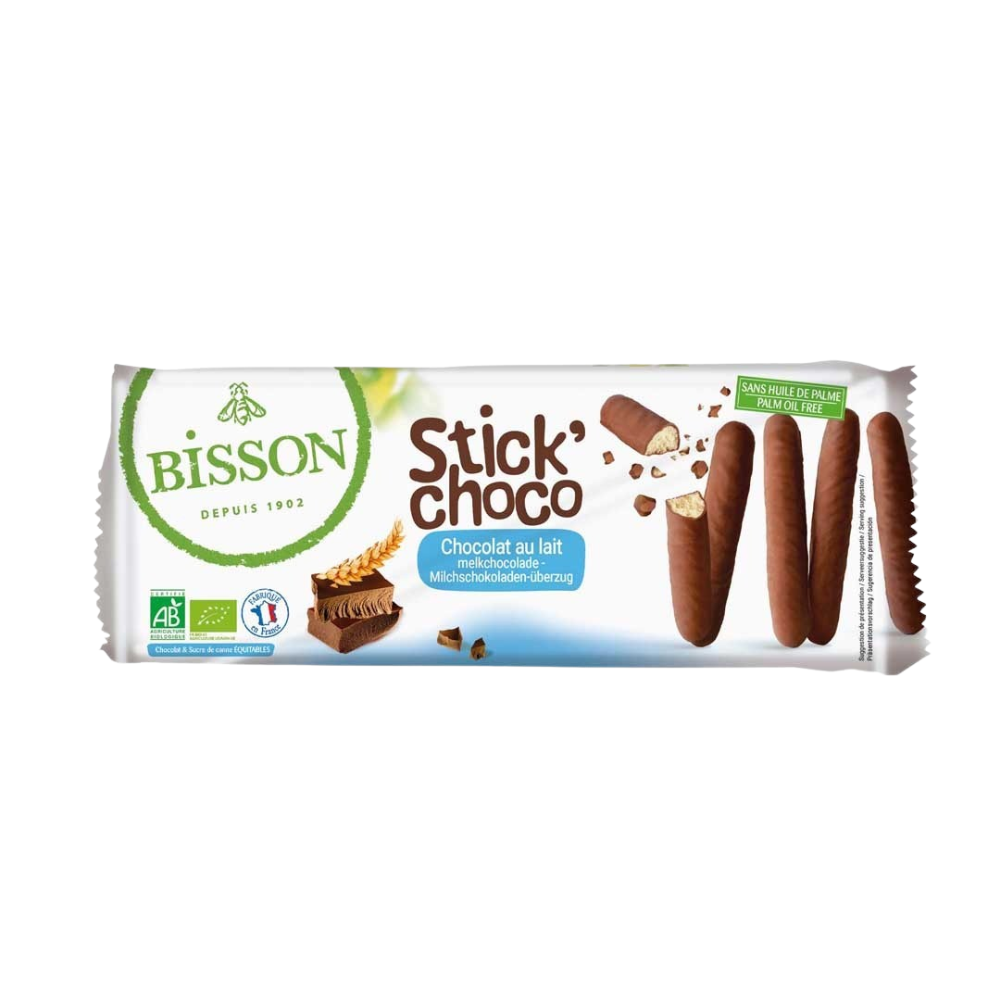 Bâtonnets chocolat au lait bio