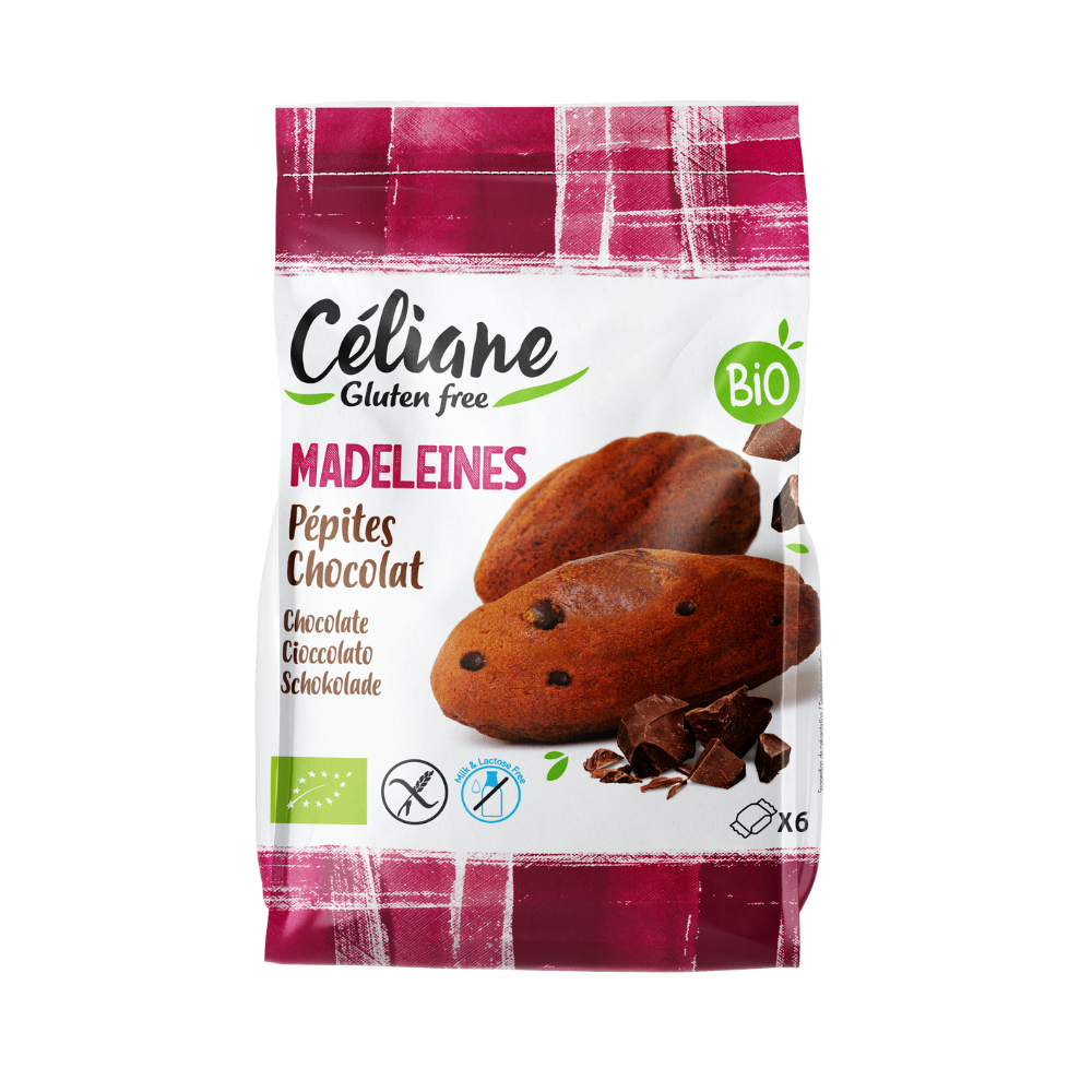Madeleines pépites chocolat sans gluten bio