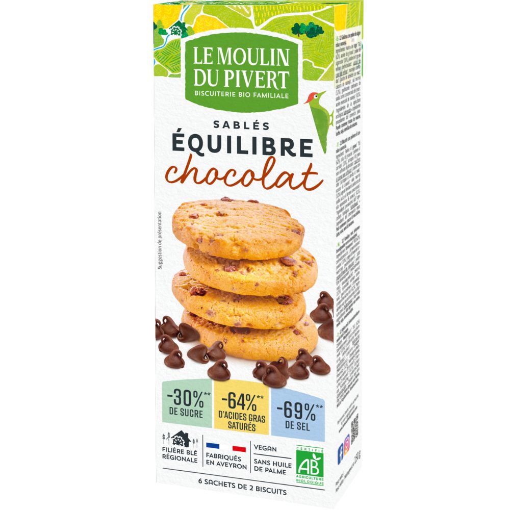 Sablés équi'libre aux pépites de chocolat bio
