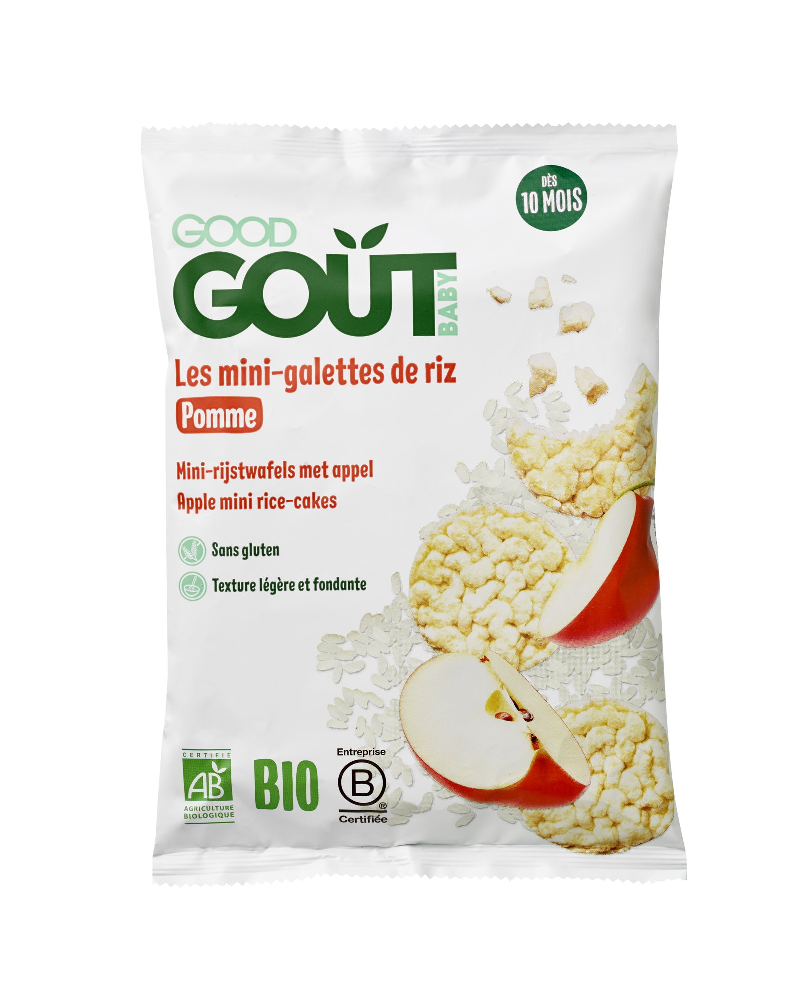 Mini-galettes de riz à la pomme bio (dès 10 mois)