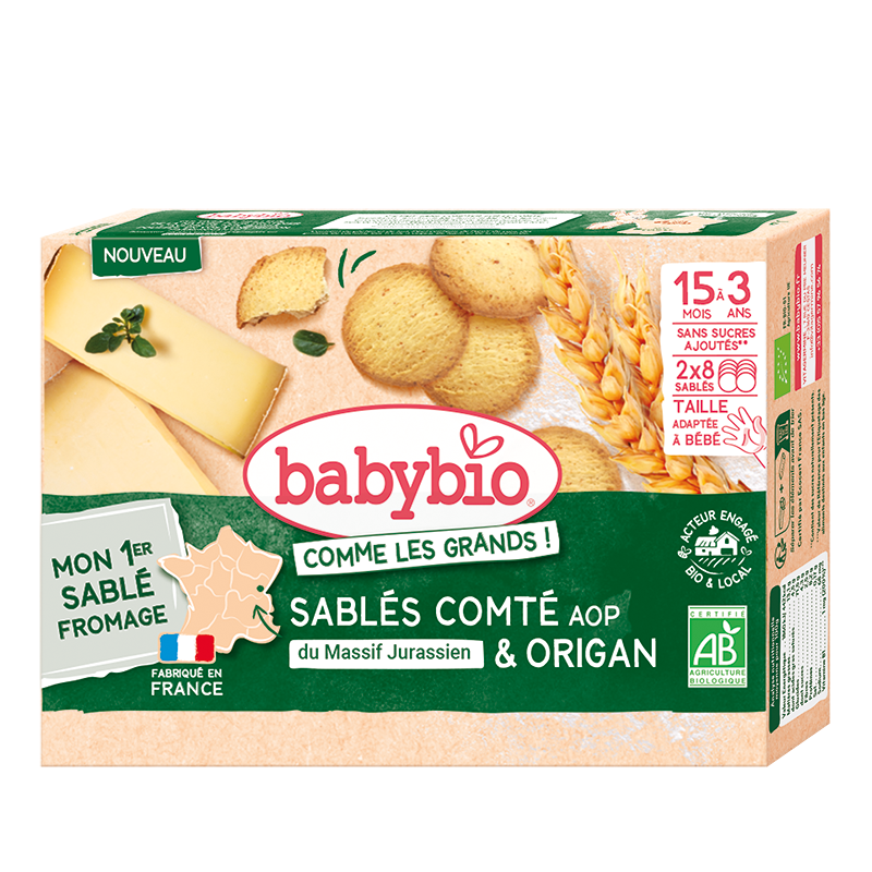 Sablés comté du massif jurassien origan (dès 15mois) bio