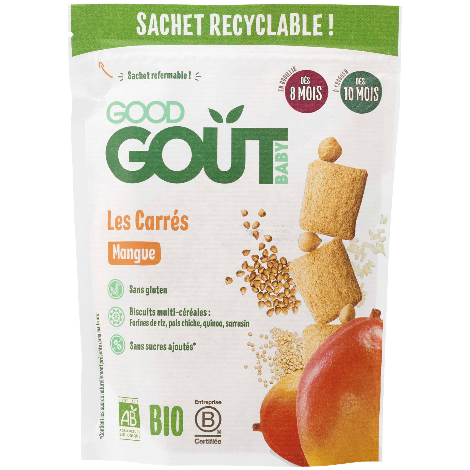 Carrés mangue bio (dès 8 mois)