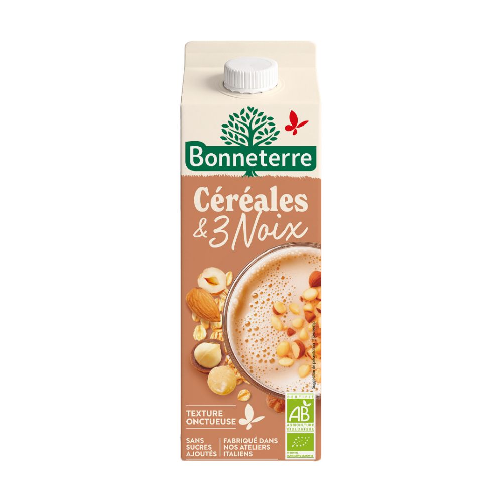 Boisson épeautre riz avoine et 3 noix bio