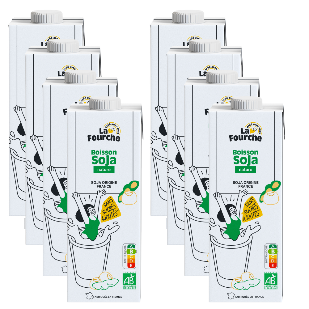 Boisson soja bio origine France - 8x1L
