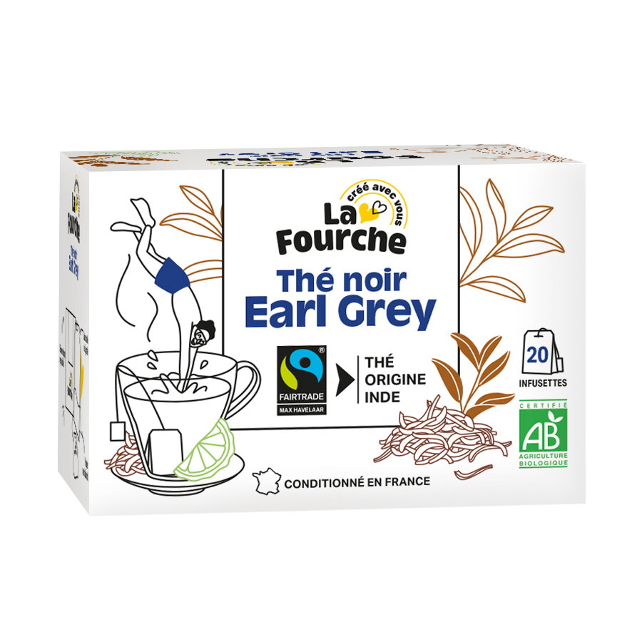 Thé noir Earl Grey bio et équitable x 20