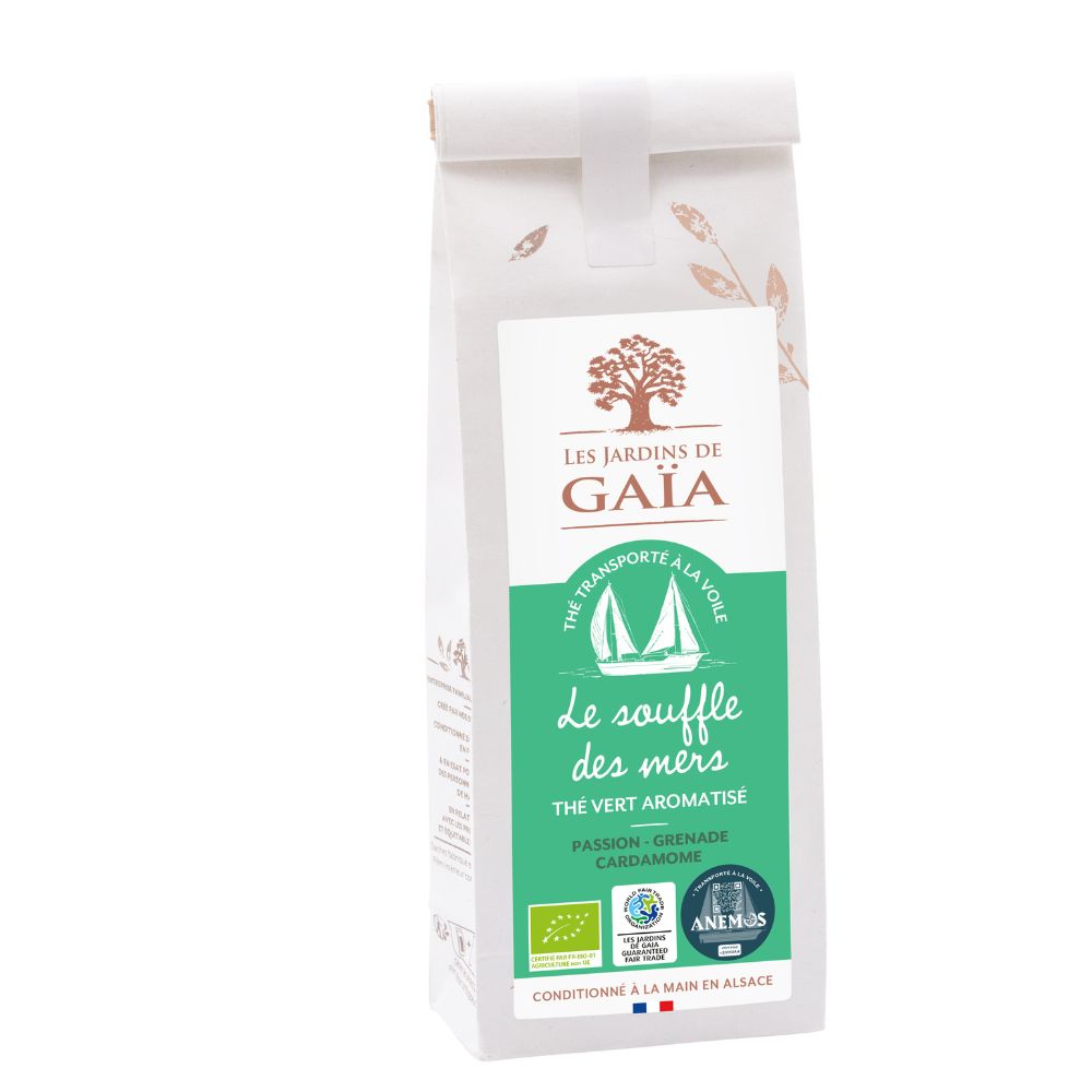Thé vert grenade passion cardamome à la voile bio et équitable