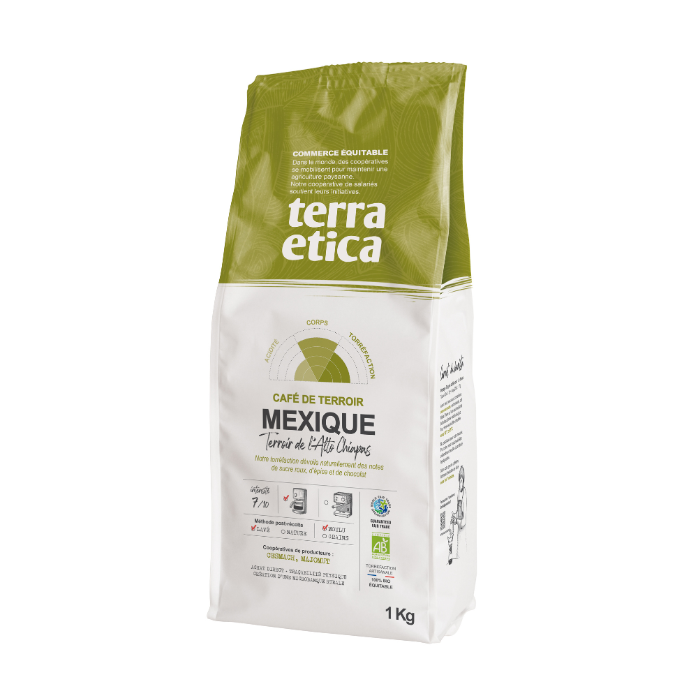 Café moulu arabica Mexique bio équitable