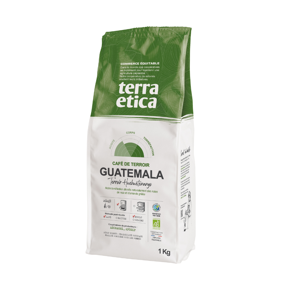 Café moulu équilibré arabica Guatemala bio équitable