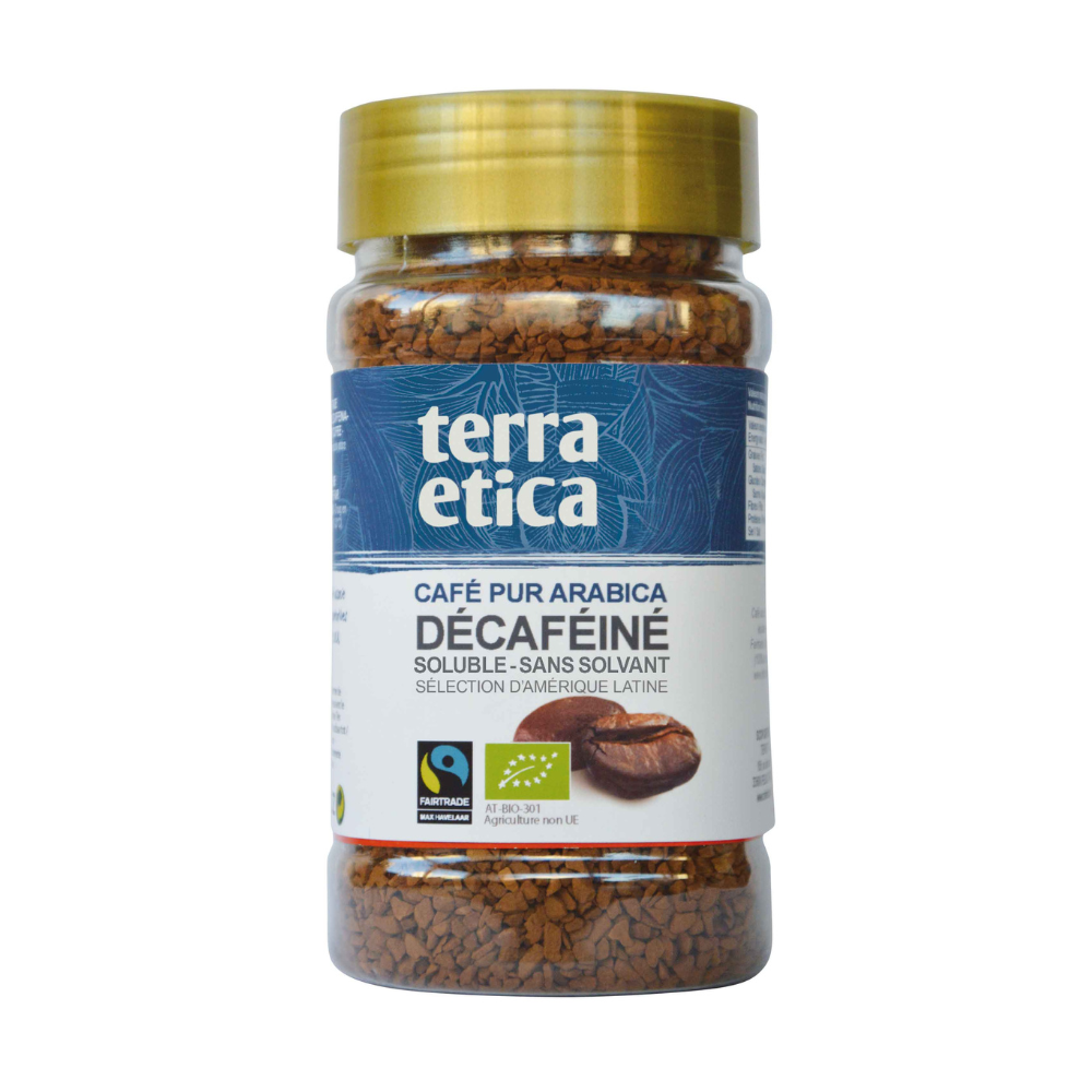 Café soluble décaféiné bio équitable