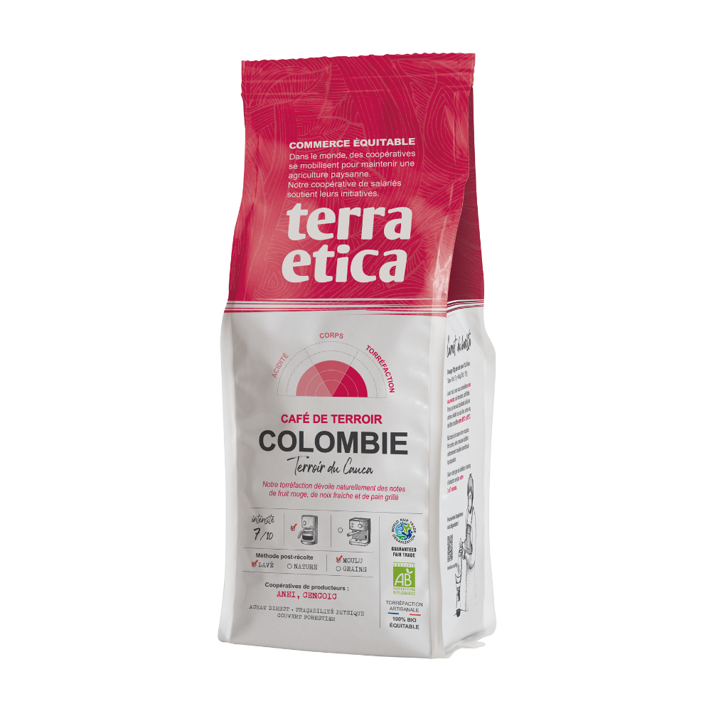 Café moulu Colombie bio équitable
