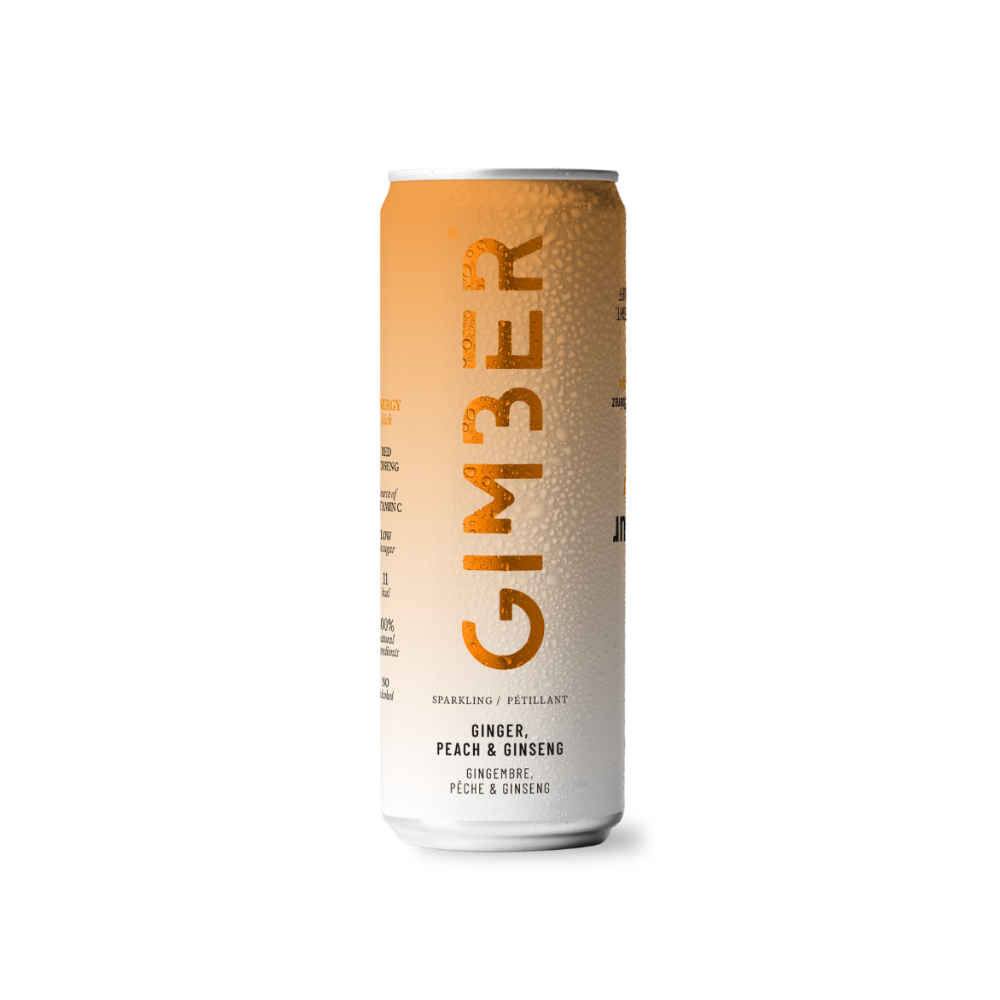Boisson pétillante gingembre pêche bio